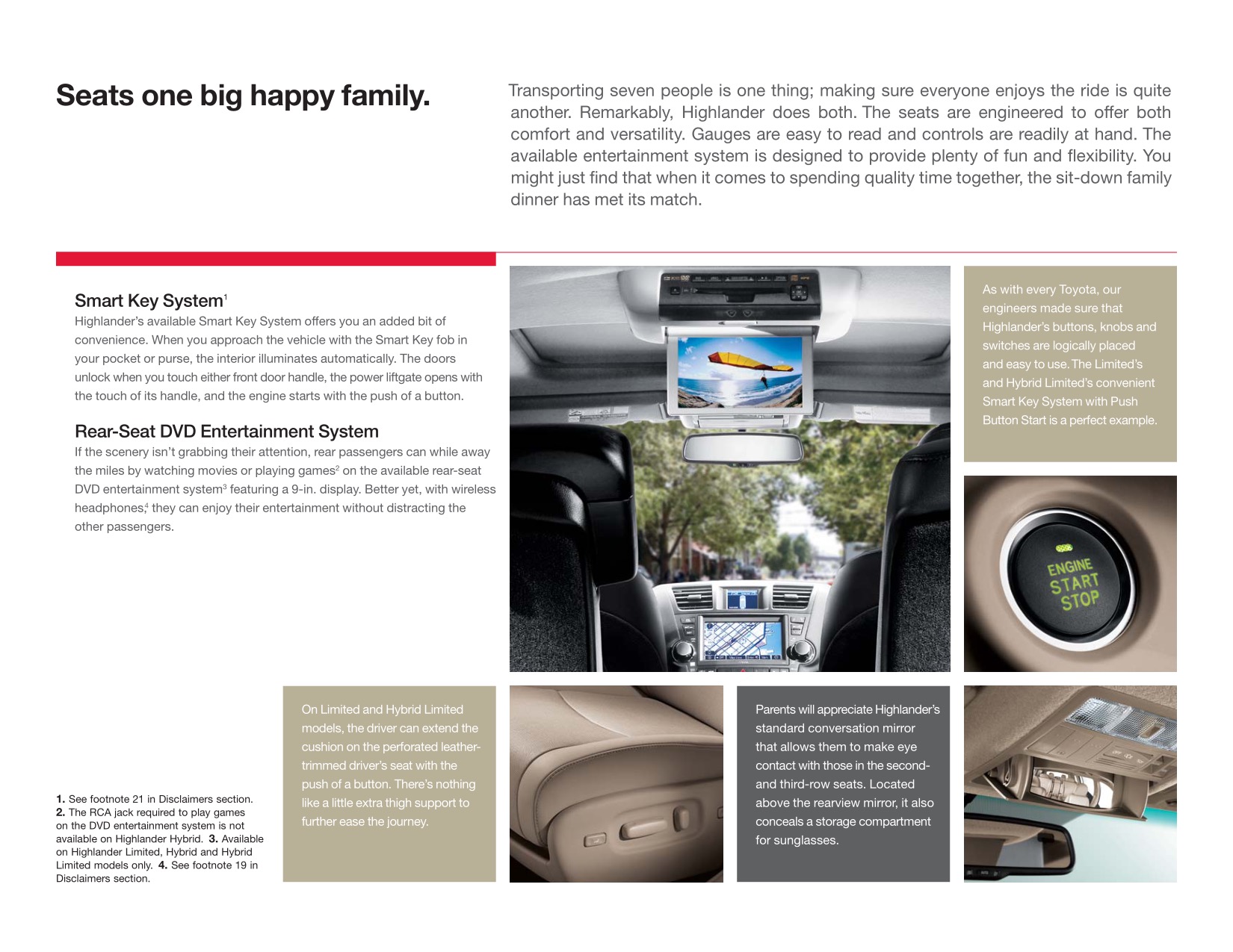 2012 Toyota Highlander Brochure Page 3